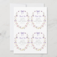 Lavender Bow Gift Tag Printable