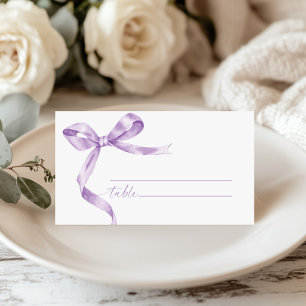 Lavender Bow Wedding  Place Card