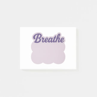 Lavender “Breathe” Cloud Sticky Note