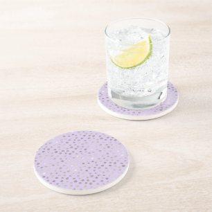 Lavender Breeze Silver Dots Coaster