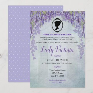 Lavender Bridal Shower Tea Party Invitation