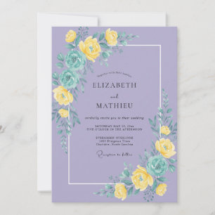 Lavender Bright Blossom Wedding Invitation