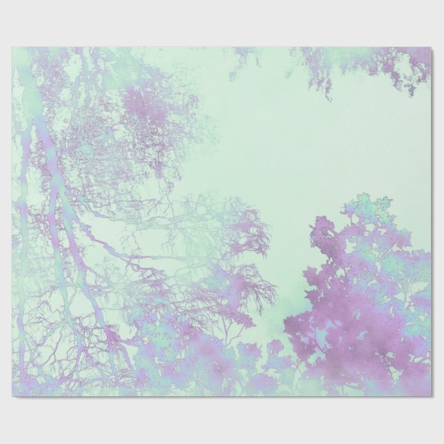 Lavender Broadleaf Mist Wrapping Paper (Flat)