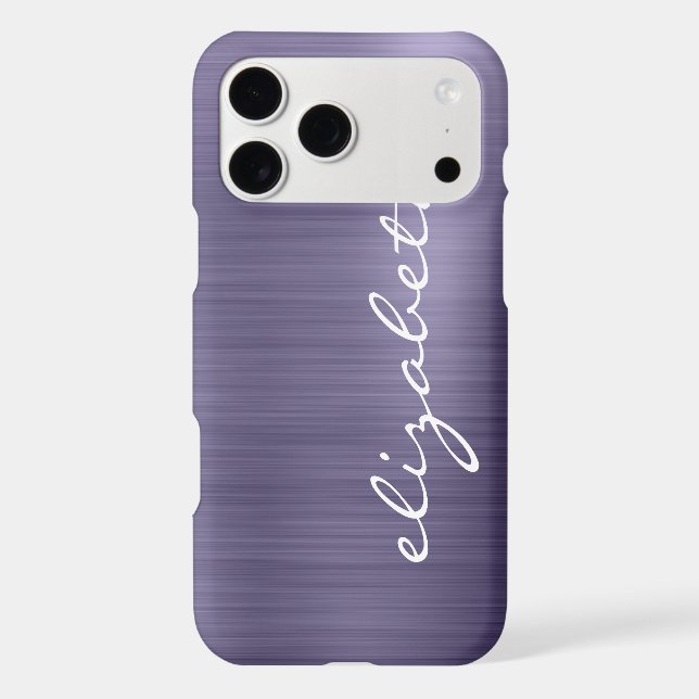 Lavender Brushed Metal Personalised Script (Back)