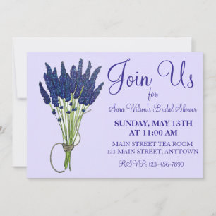 Lavender Bunch Garden Party Wedding Bridal Shower Invitation