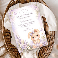 Lavender Bunny Floral Baby Shower