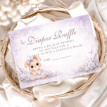 Lavender Bunny Floral Diapper Raffle Enclosure Card<br><div class="desc">A sweet and whimsical baby shower design featuring an adorable bunny surrounded by soft lavender florals and delicate butterflies. The gentle watercolor palette of lilac, lavender, and soft greenery creates a dreamy nursery aesthetic with a light storybook feel. A tiny bow and tutu add an extra charming touch, making the...</div>