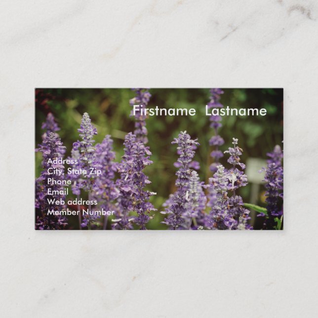 Lavender Business Card (Front)