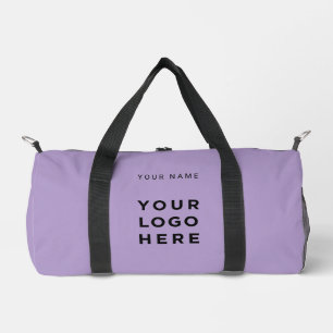Lavender Business Logo Name Instagram Fitness Duffle Bag