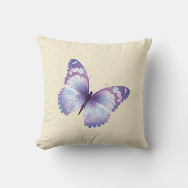 Lavender Butterfly Cushion (Front)