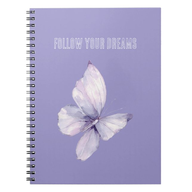 Lavender Butterfly Dreams  Notebook (Front)