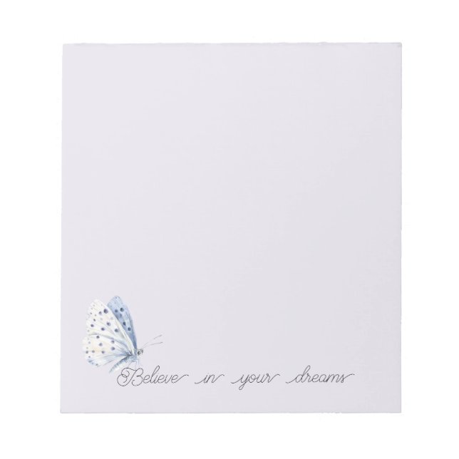 Lavender Butterfly Dreams Notepad (Front)