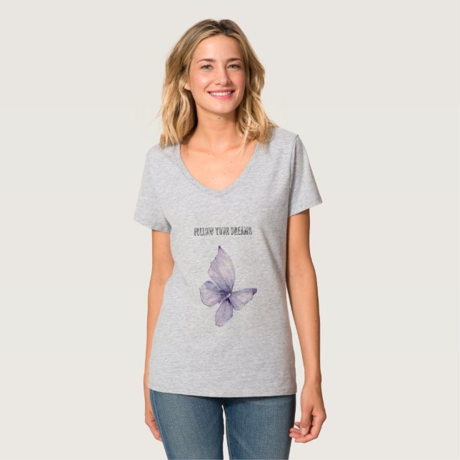Lavender Butterfly Dreams T-Shirt (Front Full)