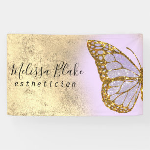 lavender butterfly logo banner