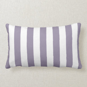 Lavender Cabana Stripes Lumbar Cushion