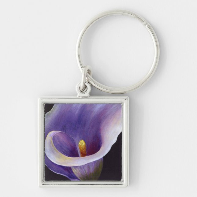 Lavender Calla Lily Key Ring (Front)