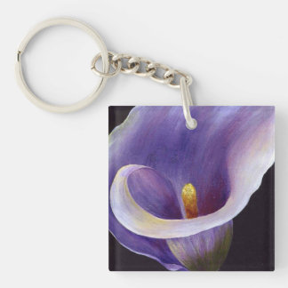 Lavender Calla Lily Key Ring