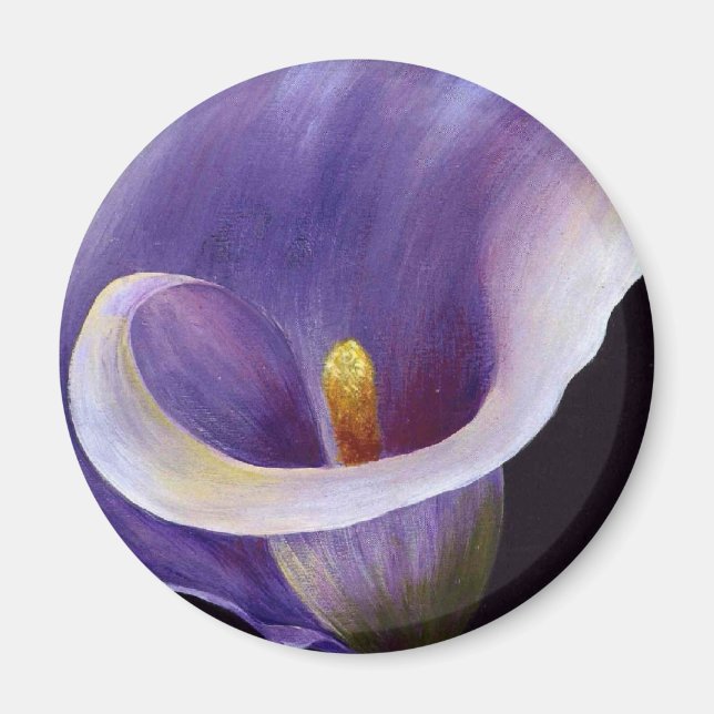 Lavender Calla Lily Magnet (Front)