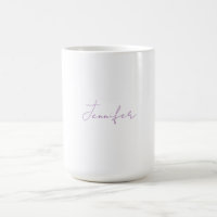 Lavender Calligraphy Elegant Plain Simple Name