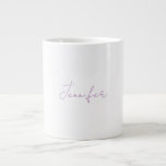 Lavender Calligraphy Elegant Plain Simple Name Large Coffee Mug<br><div class="desc">This product was very good and I love how easy it is for customise design. The design was very simple so I'm very pleased when I create.</div>