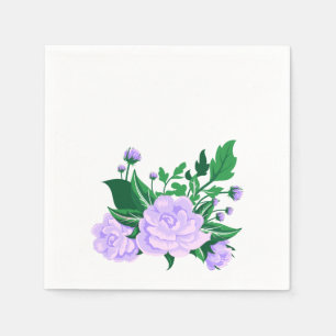 Lavender Camellias Napkin