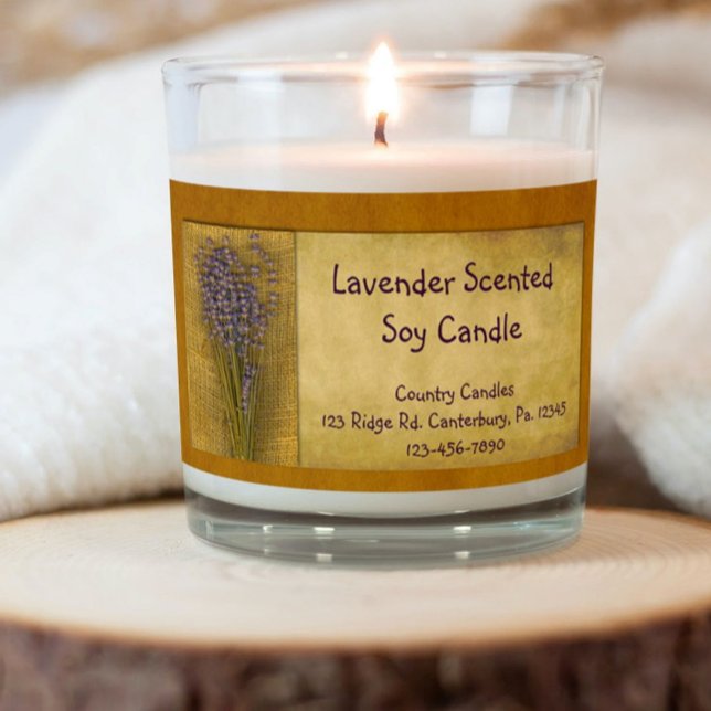Lavender Candle Product Label (Creator Uploaded)