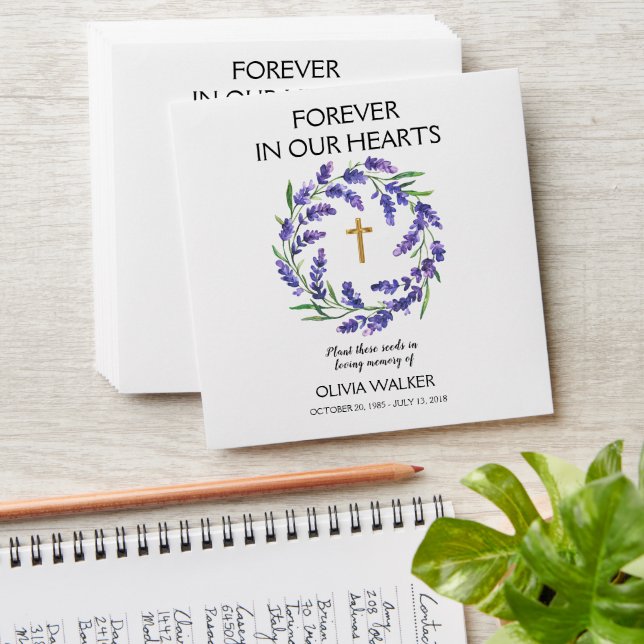 Lavender Celebration of Life  Envelope (Stacked)