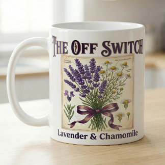 Lavender Chamomile Vintage Recipe Herb Relax Vibes Coffee Mug