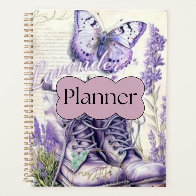 Lavender Charm Planner (Front)