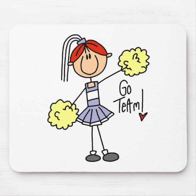 Lavender Cheerleader Mouse Pad (Front)