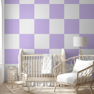 Lavender Chequered Wallpaper