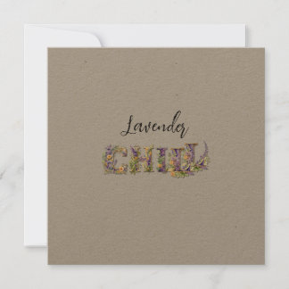 Lavender Chill Invitation