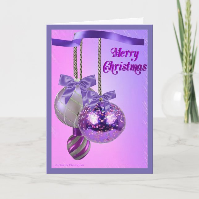 Lavender Christmas Card (Front)