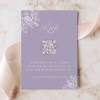 Lavender Classic Bloom Garden Wedding QR Code