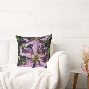 Lavender Clematis Cushion