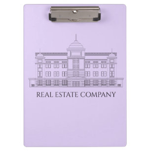 Lavender Clipboard with Architectural Design