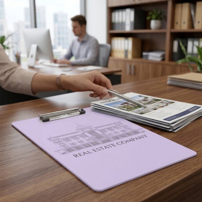 Lavender Clipboard with Architectural Design (Creator Uploaded)
