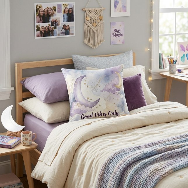  Lavender cloud watercolour celestial  Cushion (Creator Uploaded)
