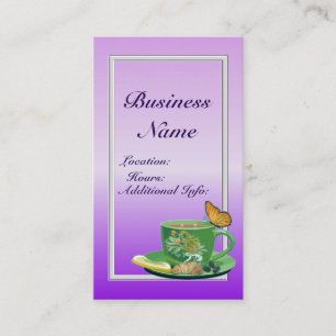 Lavender Coffee Cup Business Card 2