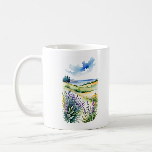 lavender  coffee mug (Left)