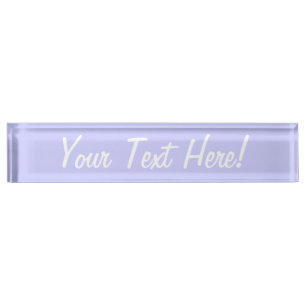 Lavender colour accent decor ready to customise nameplate