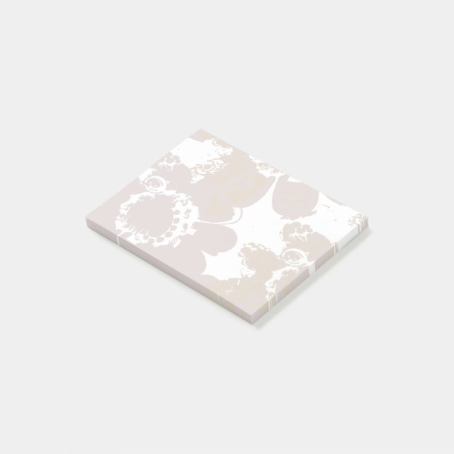 Lavender Colour Floral Personal Stationery Post-it Notes (Angled)