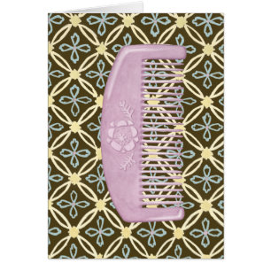Lavender Comb on Chocolate Background
