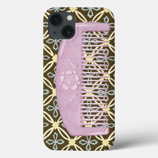 Lavender Comb on Chocolate Background Case-Mate iPhone Case (Back)