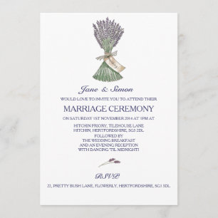 Lavender Country Garden Wedding Invitation