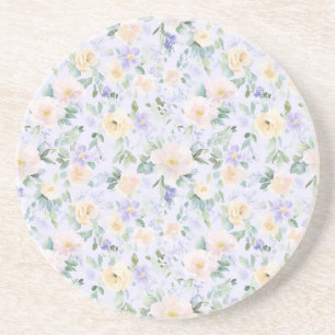 Lavender Cream Floral Coaster