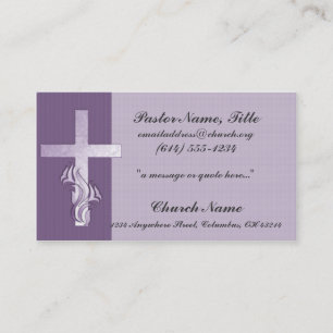 Lavender Cross Church Minister Business Card