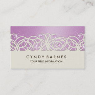 Lavender Crystals and Lace Business Card