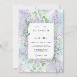 Lavender Dainty Botanical Wedding Invitation