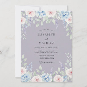 Lavender Dainty Floral Wedding Invitation
